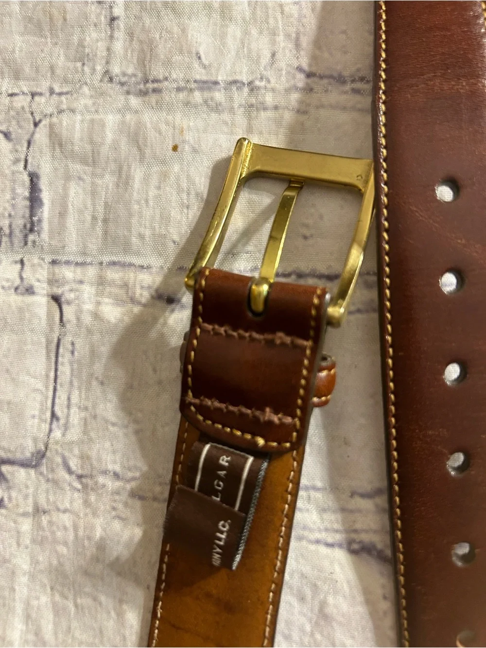TRAFALGAR BROWN HANDCRAFTED GOLD TONE BUCKLE 42 & BLACK WESTERN SILVER TONE 42